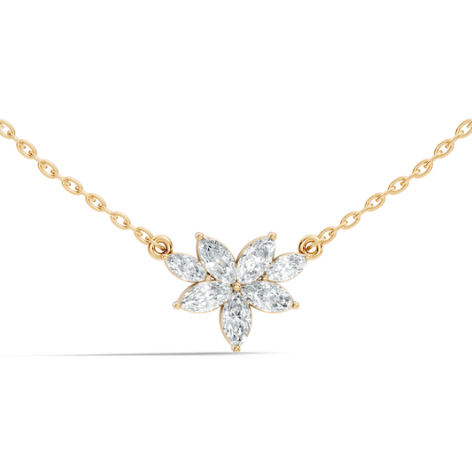 7 Stone Marquise Shape Natural-lab Grown Diamond Pendant For Women Birthday gift - HIGHCARAT DIAMONDS