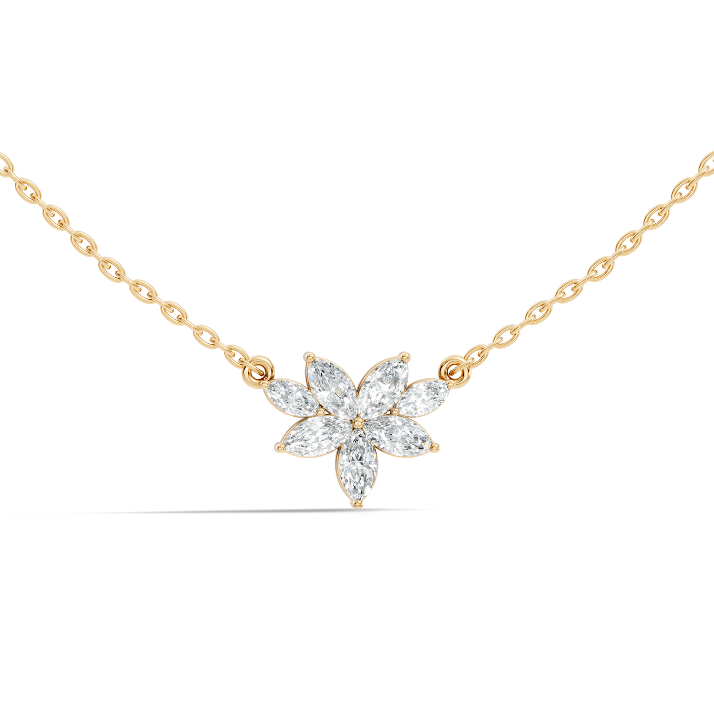 7 Stone Marquise Shape Natural-lab Grown Diamond Pendant For Women Birthday gift - HIGHCARAT DIAMONDS