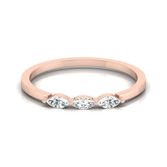 Marquise Diamond Band Ring For Her In 14 KT Gold Elegant Style For Everyday Use - HIGHCARAT DIAMONDS