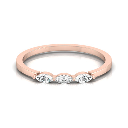 Marquise Diamond Band Ring For Her In 14 KT Gold Elegant Style For Everyday Use - HIGHCARAT DIAMONDS