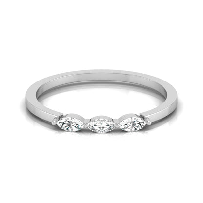 Marquise Diamond Band Ring For Her In 14 KT Gold Elegant Style For Everyday Use - HIGHCARAT DIAMONDS