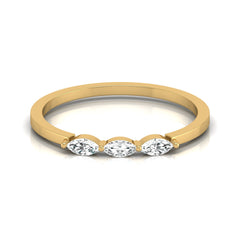 Marquise Diamond Band Ring For Her In 14 KT Gold Elegant Style For Everyday Use - HIGHCARAT DIAMONDS