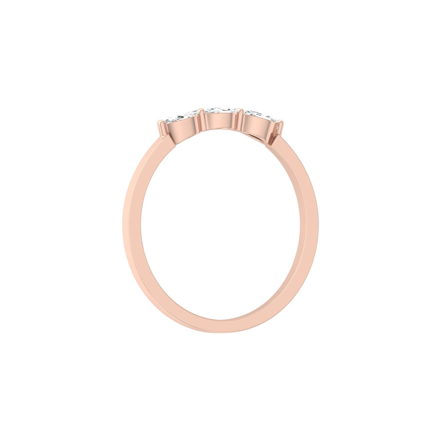 Marquise Diamond Band Ring For Her In 14 KT Gold Elegant Style For Everyday Use - HIGHCARAT DIAMONDS