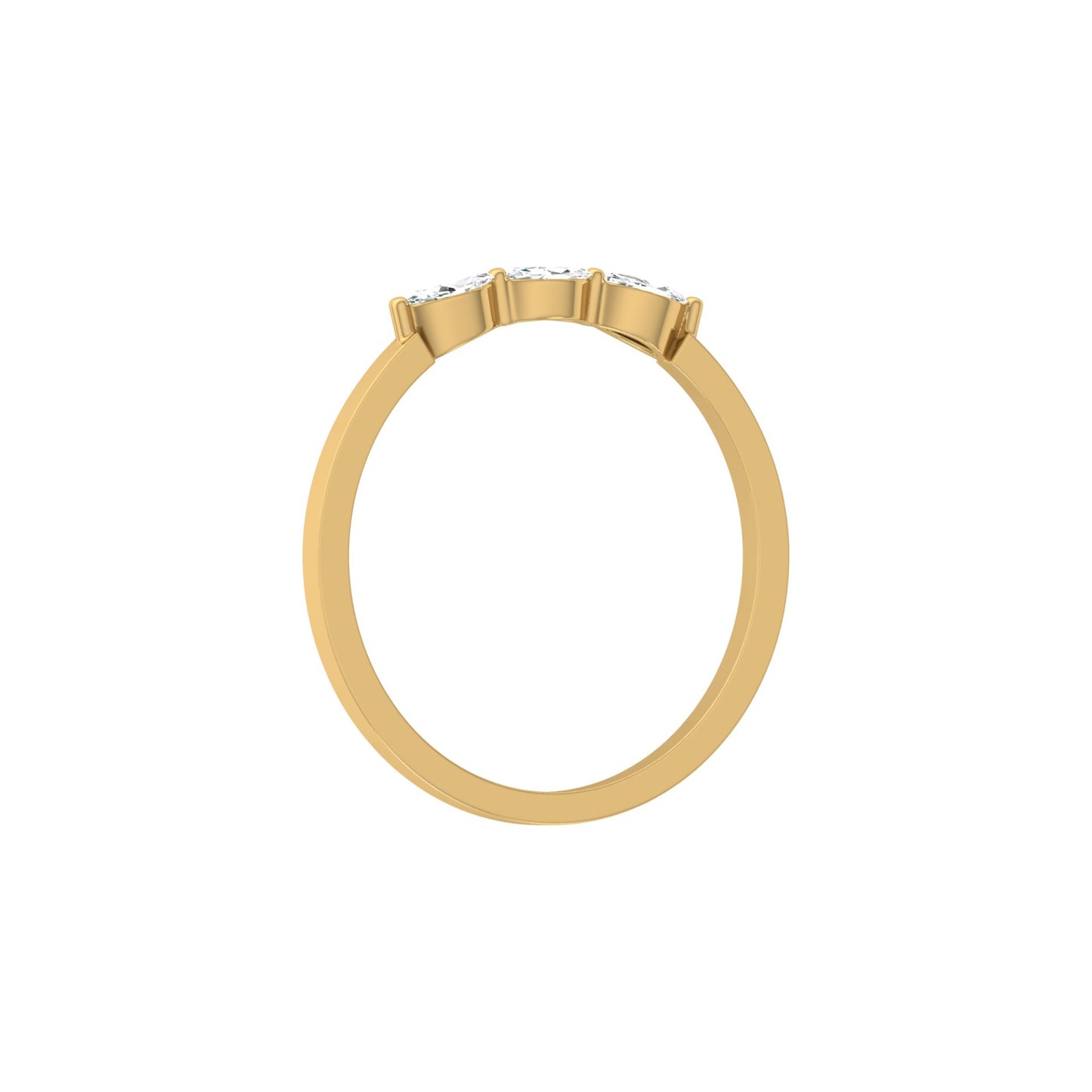 Marquise Diamond Band Ring For Her In 14 KT Gold Elegant Style For Everyday Use - HIGHCARAT DIAMONDS