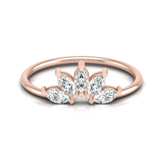 Marquise Diamond Curved Crown Engagement Ring - HIGHCARAT DIAMONDS