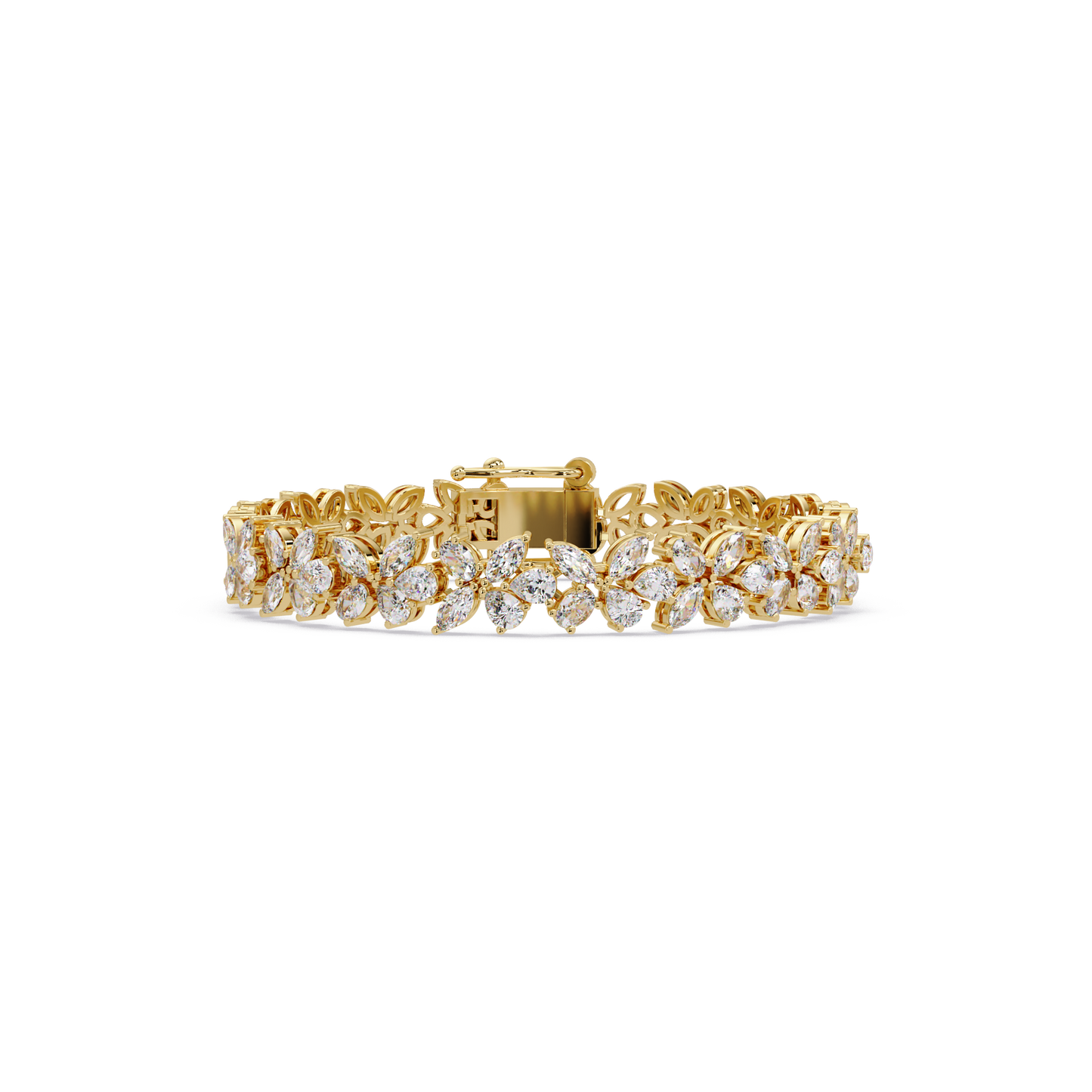 Marquise Lab Grown Diamond Floral Bracelet - HIGHCARAT DIAMONDS