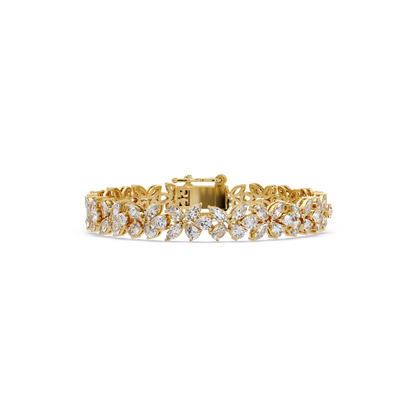 Marquise Lab Grown Diamond Floral Bracelet - HIGHCARAT DIAMONDS