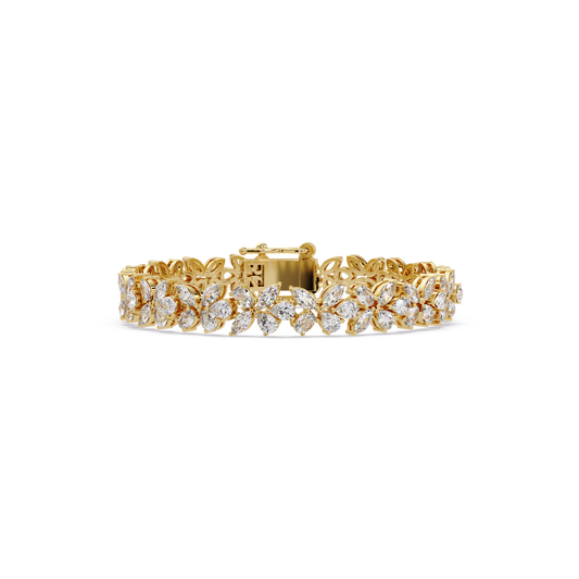 Marquise Lab Grown Diamond Floral Bracelet - HIGHCARAT DIAMONDS