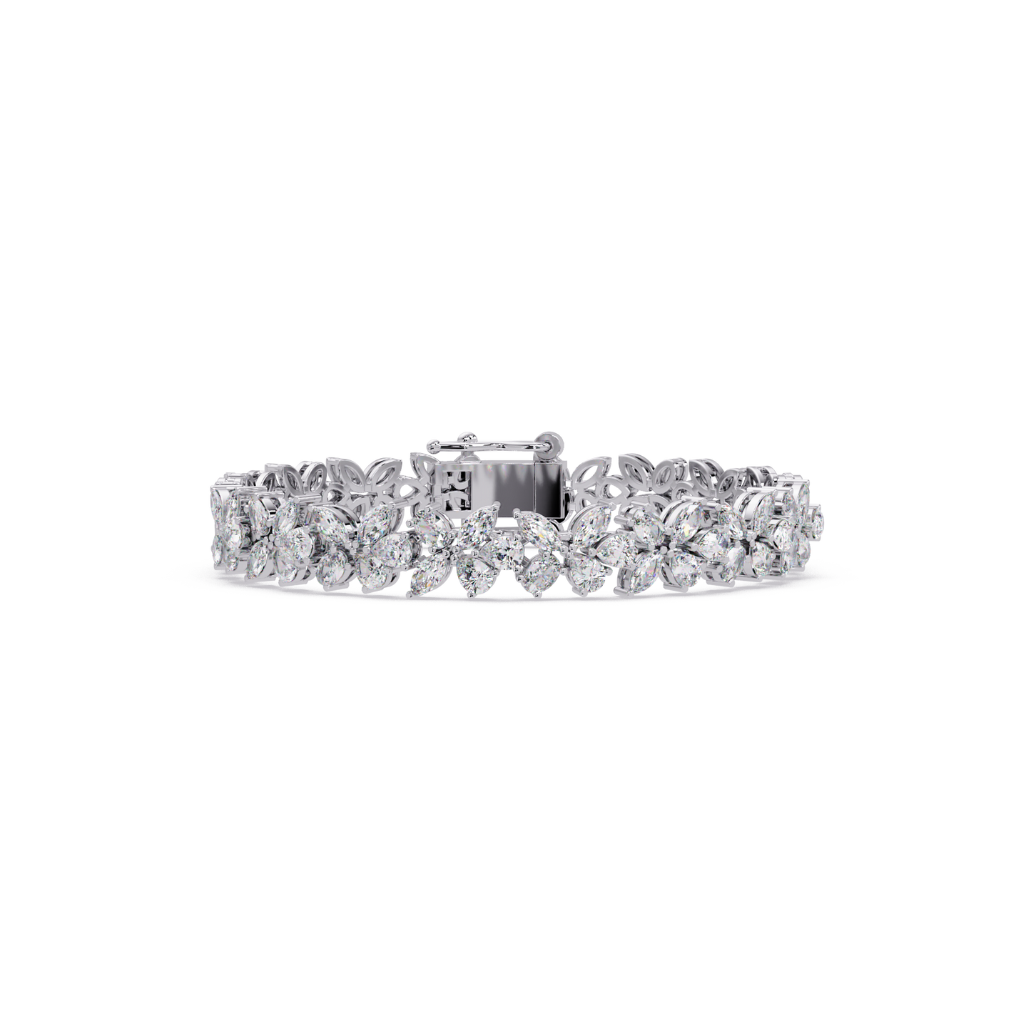 Marquise Lab Grown Diamond Floral Bracelet - HIGHCARAT DIAMONDS