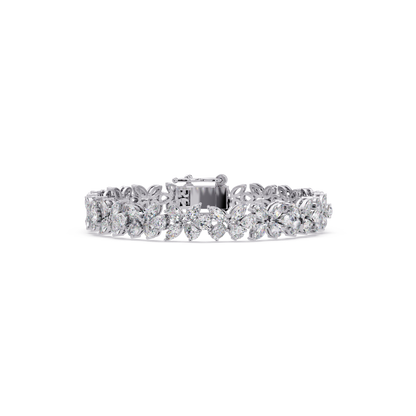 Marquise Lab Grown Diamond Floral Bracelet - HIGHCARAT DIAMONDS