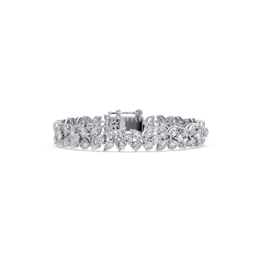 Marquise Lab Grown Diamond Floral Bracelet - HIGHCARAT DIAMONDS