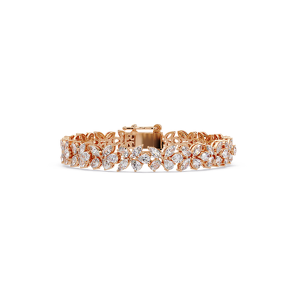 Marquise Lab Grown Diamond Floral Bracelet - HIGHCARAT DIAMONDS