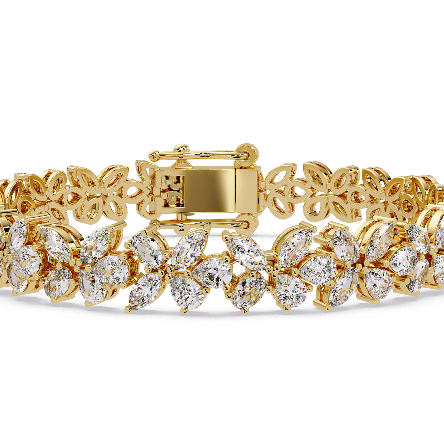 Marquise Lab Grown Diamond Floral Bracelet - HIGHCARAT DIAMONDS