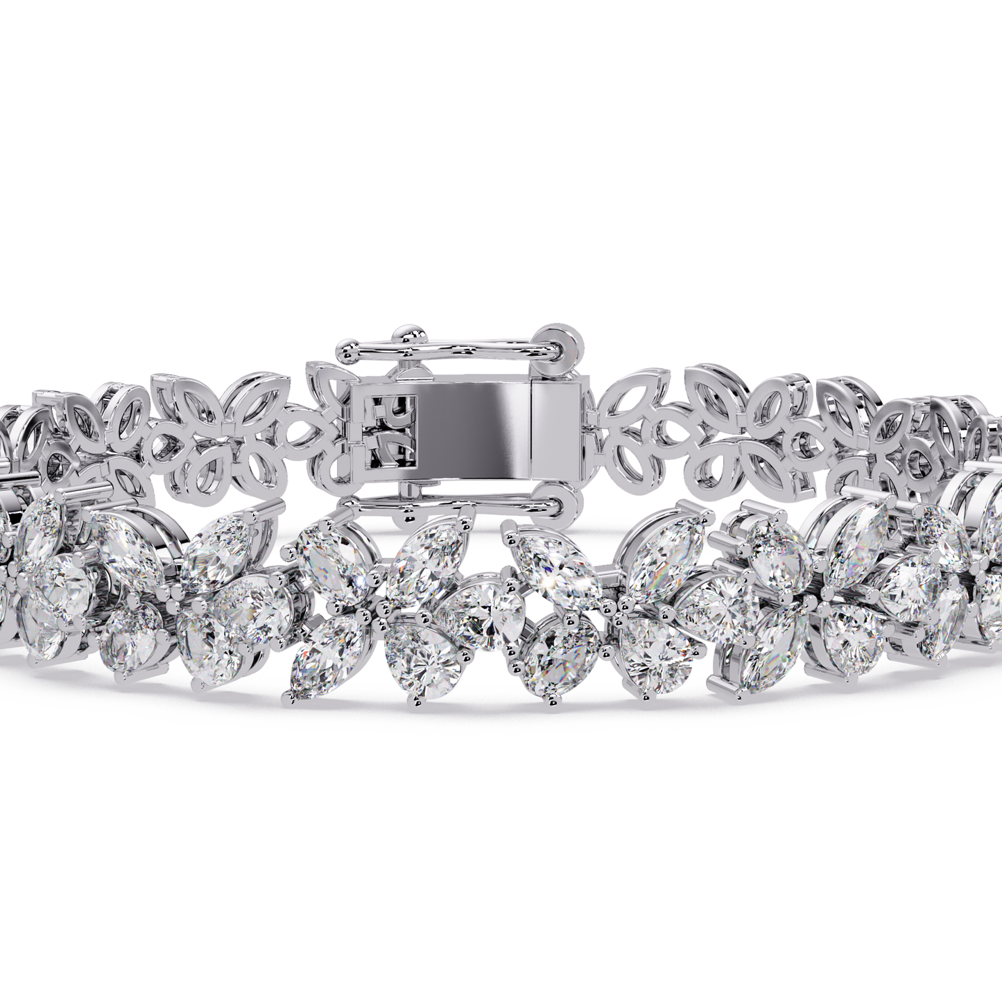 Marquise Lab Grown Diamond Floral Bracelet - HIGHCARAT DIAMONDS