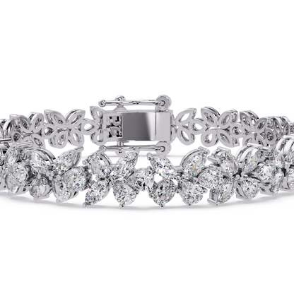 Marquise Lab Grown Diamond Floral Bracelet - HIGHCARAT DIAMONDS