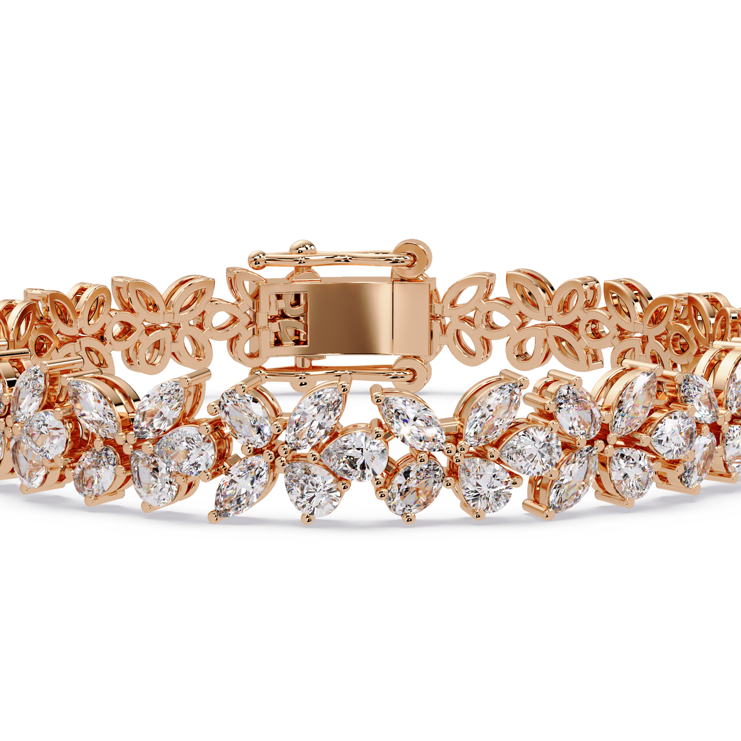 Marquise Lab Grown Diamond Floral Bracelet - HIGHCARAT DIAMONDS