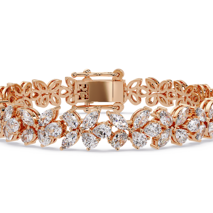 Marquise Lab Grown Diamond Floral Bracelet - HIGHCARAT DIAMONDS
