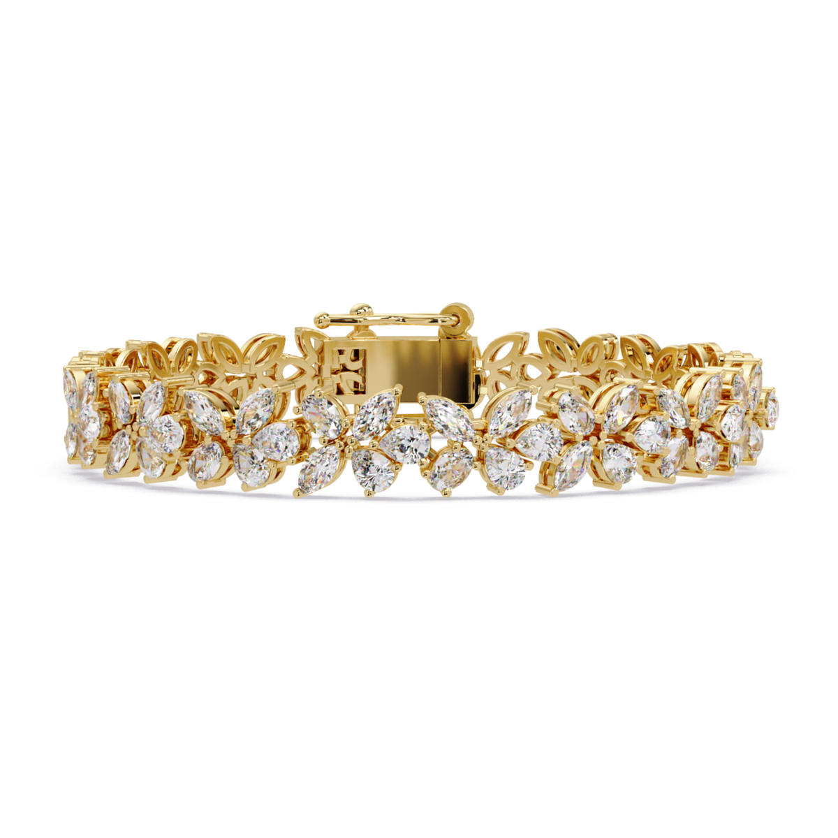 Marquise Lab Grown Diamond Floral Bracelet - HIGHCARAT DIAMONDS