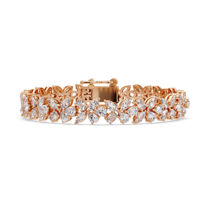 Marquise Lab Grown Diamond Floral Bracelet - HIGHCARAT DIAMONDS