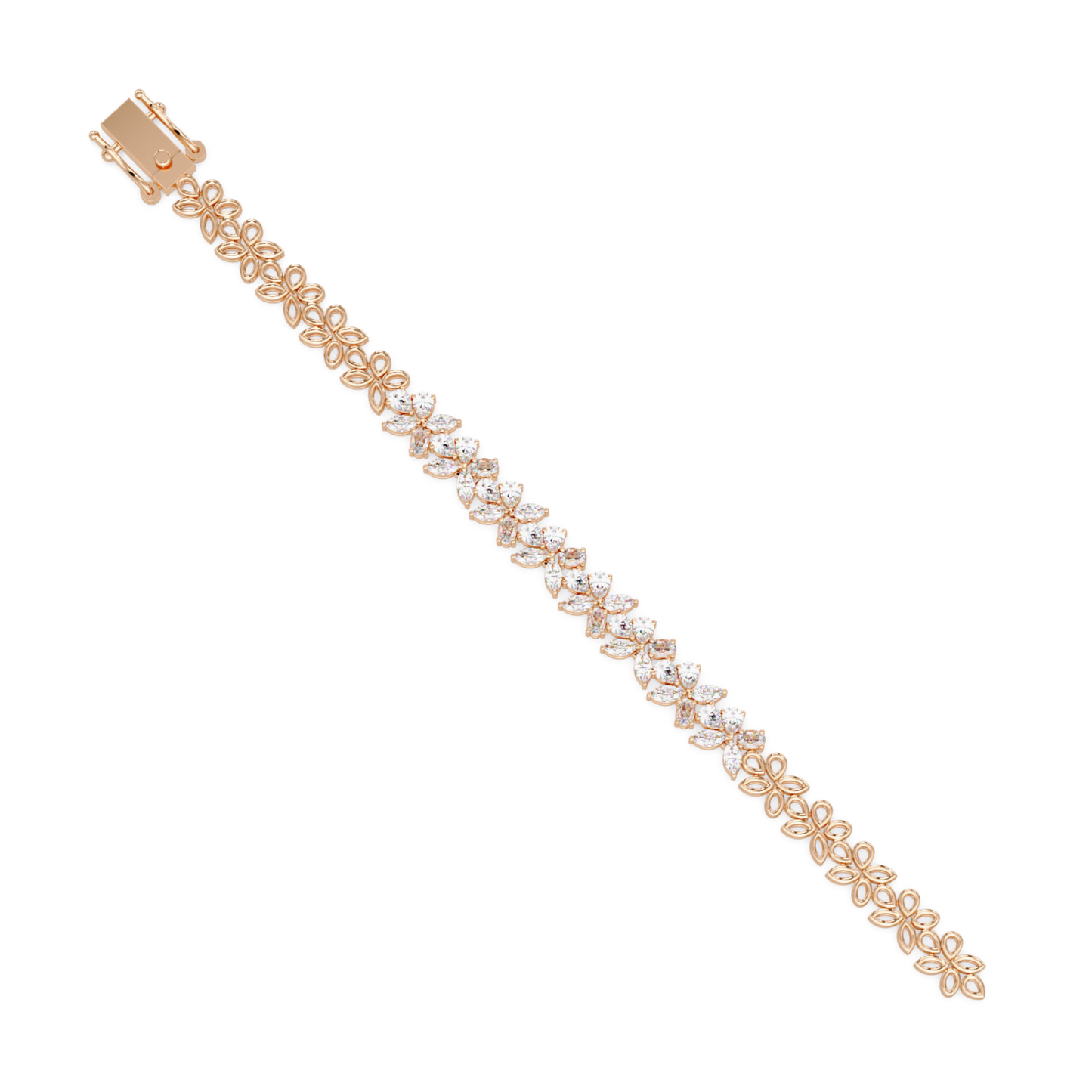 Marquise Lab Grown Diamond Floral Bracelet - HIGHCARAT DIAMONDS