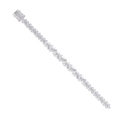 Marquise Lab Grown Diamond Floral Bracelet - HIGHCARAT DIAMONDS