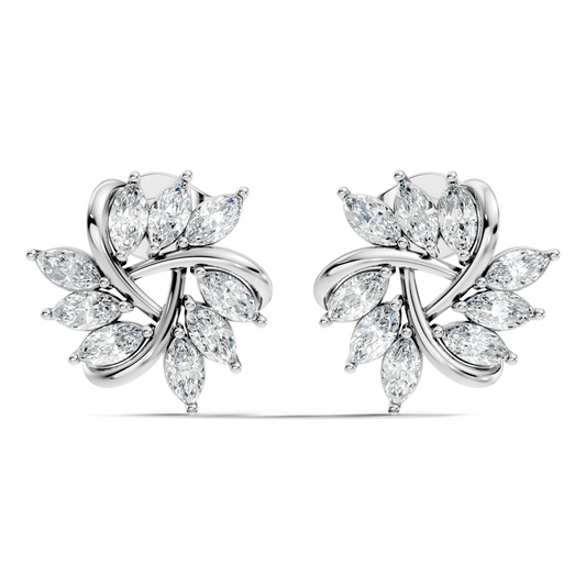 Women's 14K Gold Marquise Labgrown Diamond  Vintage Stud Earrings For Women's - HIGHCARAT DIAMONDS