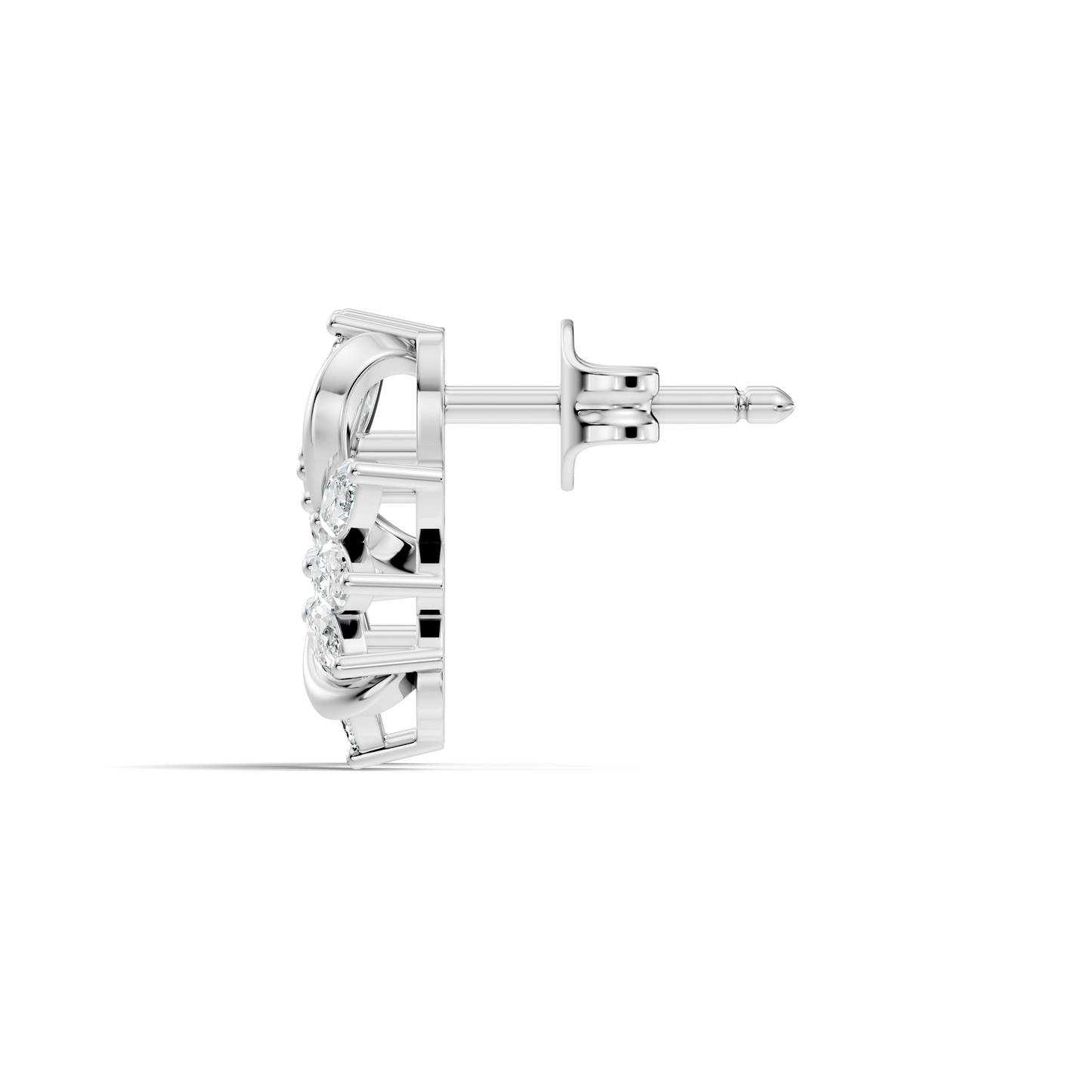 Women's 14K Gold Marquise Labgrown Diamond  Vintage Stud Earrings For Women's - HIGHCARAT DIAMONDS