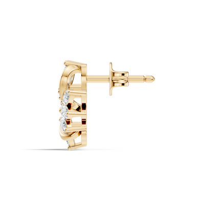 Women's 14K Gold Marquise Labgrown Diamond  Vintage Stud Earrings For Women's - HIGHCARAT DIAMONDS