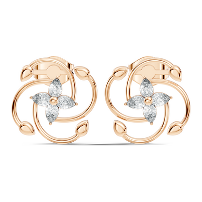 Stunning 14K White Gold Pear Cut Lab-Grown Diamond Earrings For Her Elegance - HIGHCARAT DIAMONDS