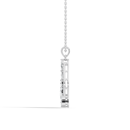 Marquise & Oval Cut Lab-Grown Diamond Pendant Teardrop Necklace In Elegant Jewelry Gift For Her