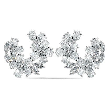 3.89 Ct Stunning Marquise And Pear Diamond Floral Stud Earrings Daliy Wear Earring For Women - HIGHCARAT DIAMONDS