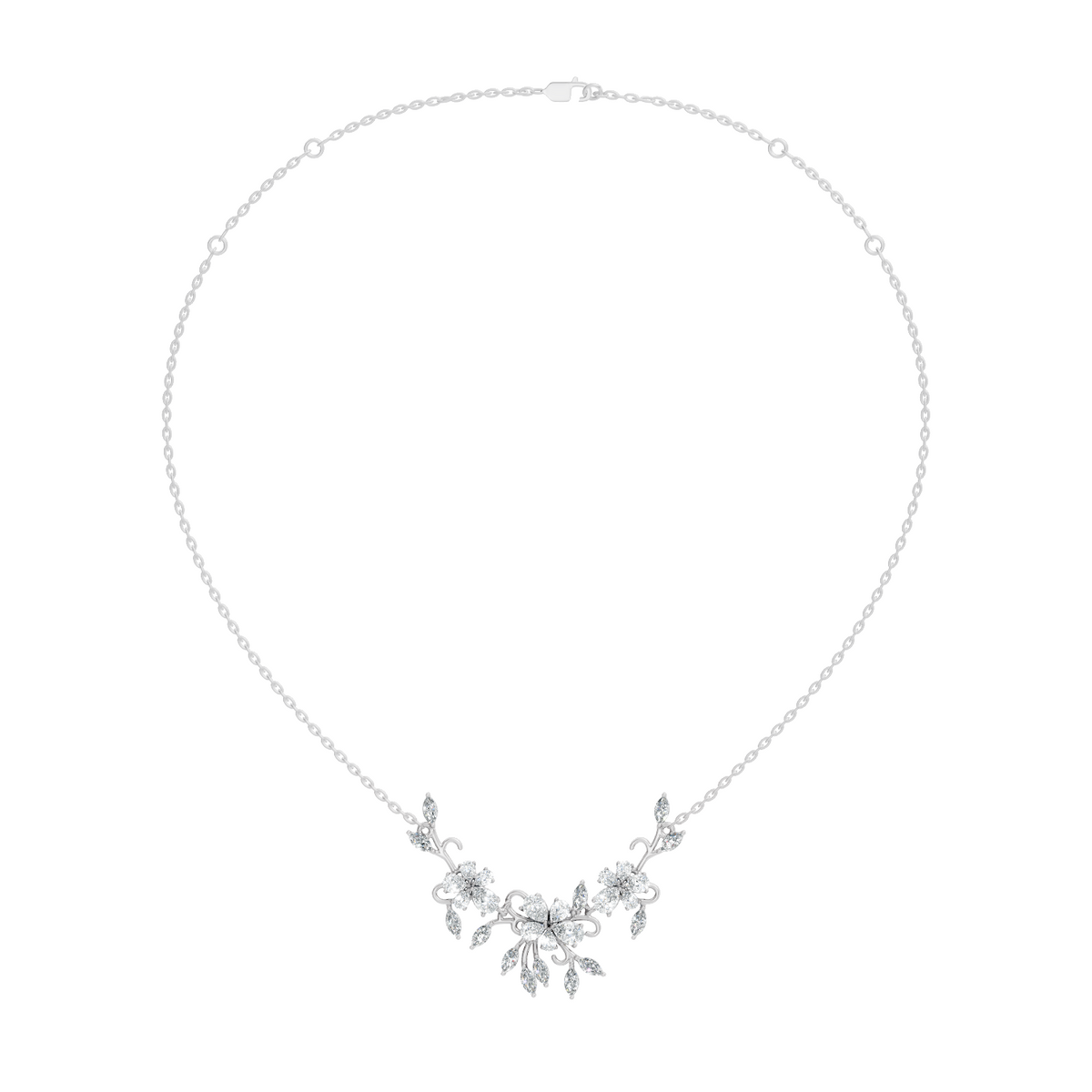 Round Cut Elegant Jewelry For Women New Pendant Natural Diamond Golden Blossom - HIGHCARAT DIAMONDS