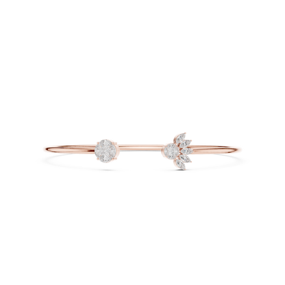 Marquise & Princess Cut Lab Grown Diamond Handcrafted Dainty Bracelet - HIGHCARAT DIAMONDS