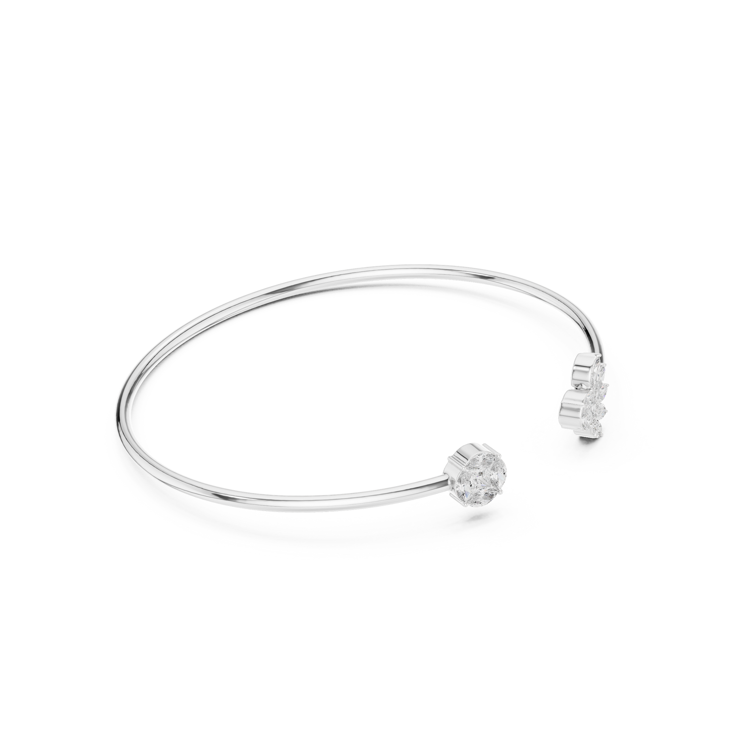 Marquise & Princess Cut Lab Grown Diamond Handcrafted Dainty Bracelet - HIGHCARAT DIAMONDS