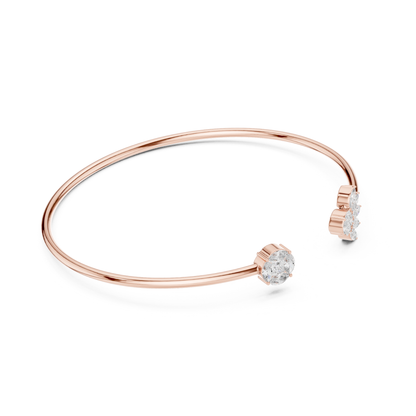 Marquise & Princess Cut Lab Grown Diamond Handcrafted Dainty Bracelet - HIGHCARAT DIAMONDS