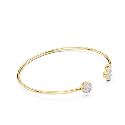 Marquise & Princess Cut Lab Grown Diamond Handcrafted Dainty Bracelet - HIGHCARAT DIAMONDS