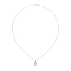 14K Solid Gold Vintage Halo Pendant with Marquise Cut Lab-Grown Diamond - HIGHCARAT DIAMONDS