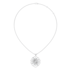Elegant Vintage Pendant With Marquise & Round Cut Diamond Necklace For Anniversaries - HIGHCARAT DIAMONDS