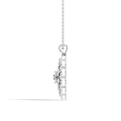 Elegant Vintage Pendant With Marquise & Round Cut Diamond Necklace For Anniversaries - HIGHCARAT DIAMONDS