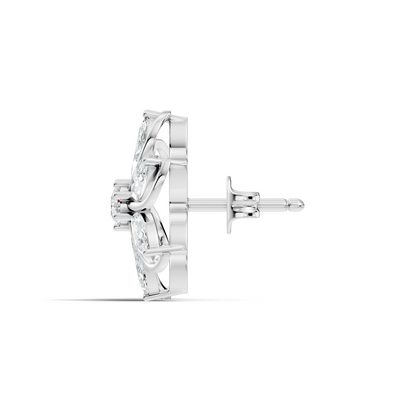3.24 Ct Marquise & Round Shapes 10k Solid Rose Gold Lab Grown Diamond Classic New Earrings For Her - HIGHCARAT DIAMONDS