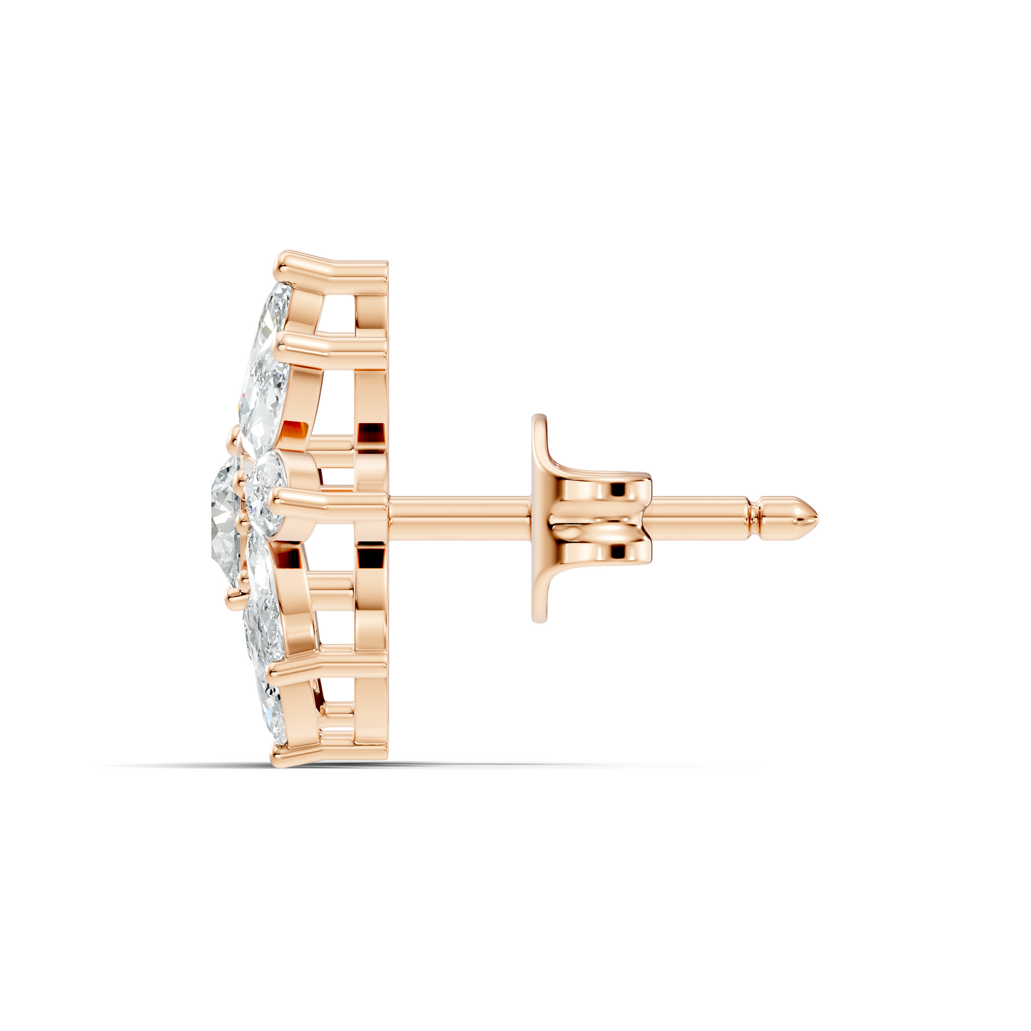 Marquise & Round Shape natural & Lab Grown Diamond Esthetical Diamond Earrings For Birthday Gift - HIGHCARAT DIAMONDS