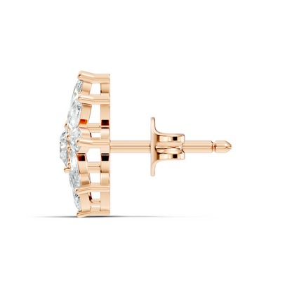 Marquise & Round Shape natural & Lab Grown Diamond Esthetical Diamond Earrings For Birthday Gift - HIGHCARAT DIAMONDS