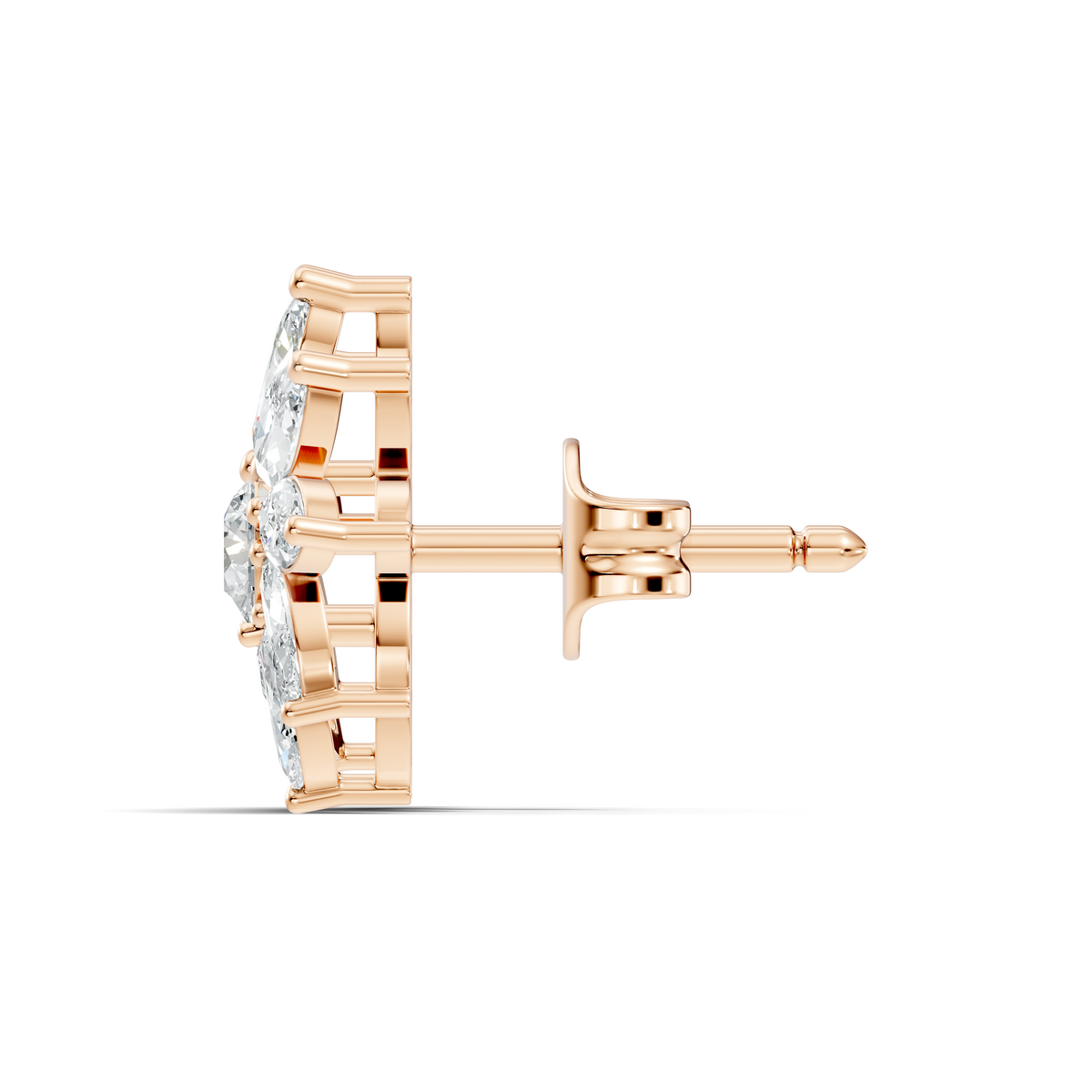 Marquise & Round Shape natural & Lab Grown Diamond Esthetical Diamond Earrings For Birthday Gift - HIGHCARAT DIAMONDS