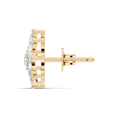 Marquise & Round Shape natural & Lab Grown Diamond Esthetical Diamond Earrings For Birthday Gift - HIGHCARAT DIAMONDS