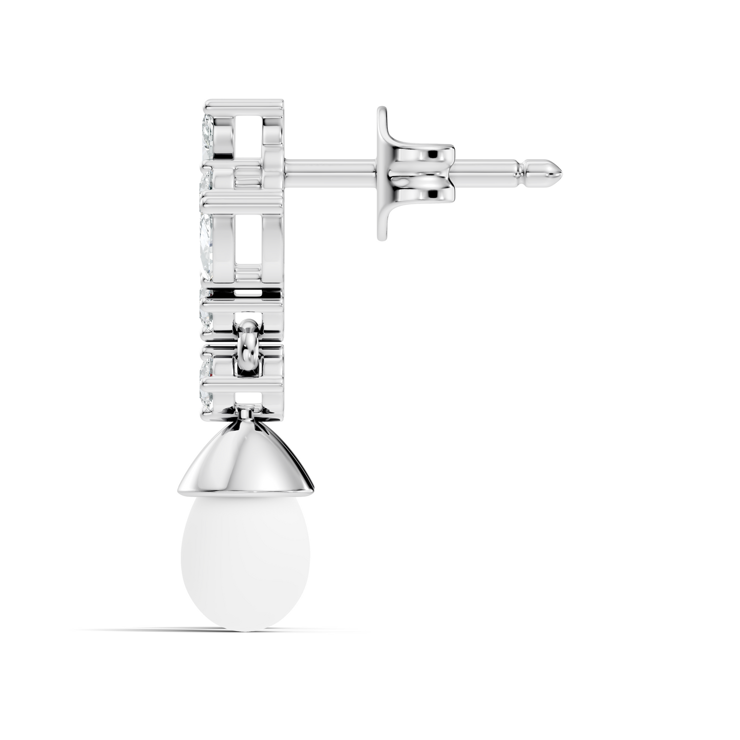 Marquise And Round Shape Natural & Lab grown Diamond dazzling Shinny Diamond Earrings For New Party Wear Look - HIGHCARAT DIAMONDS