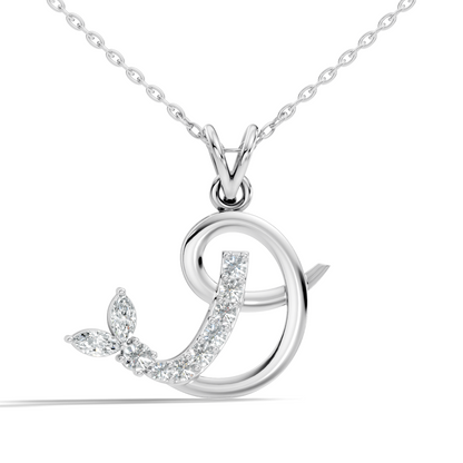 Leaf Swirl Lab-Grown Diamond Pendant 14K Gold Elegant Nature-Inspired Jewelry - HIGHCARAT DIAMONDS