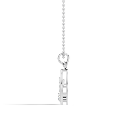 Leaf Swirl Lab-Grown Diamond Pendant 14K Gold Elegant Nature-Inspired Jewelry - HIGHCARAT DIAMONDS