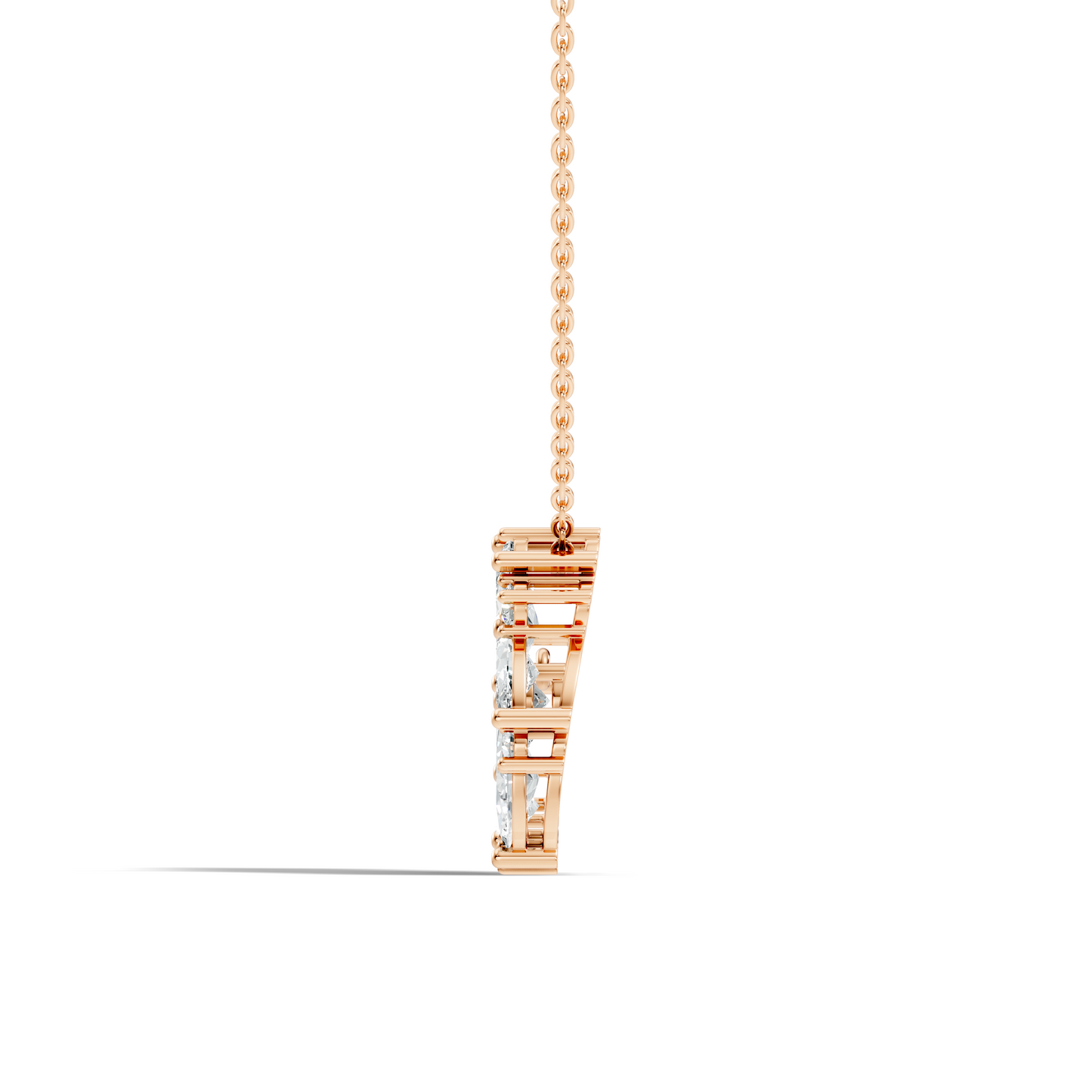 Pear Cut Sparkling Floral Halo Pendant Sustainable Diamond Necklace For Women - HIGHCARAT DIAMONDS