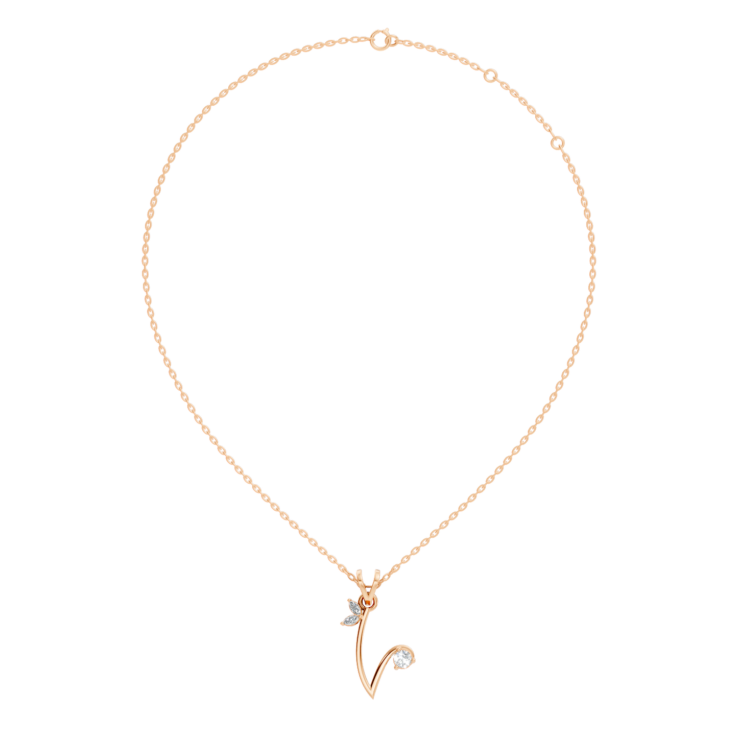 Shinning Round & Marquise Shape Diamond Beautiful Diamond Pendant For Anniversary Gift - HIGHCARAT DIAMONDS