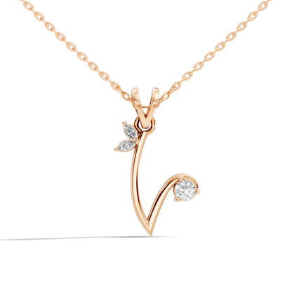Shinning Round & Marquise Shape Diamond Beautiful Diamond Pendant For Anniversary Gift - HIGHCARAT DIAMONDS